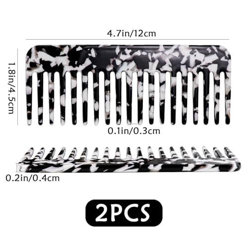 Peines de dientes anchos para desenredar cabello rizado miniatura 2