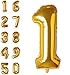 Produktbild #discoverhome Goldene Folienluftballons XXL für Geburtstage - Zahlenluftballons von 0-9 (1)
