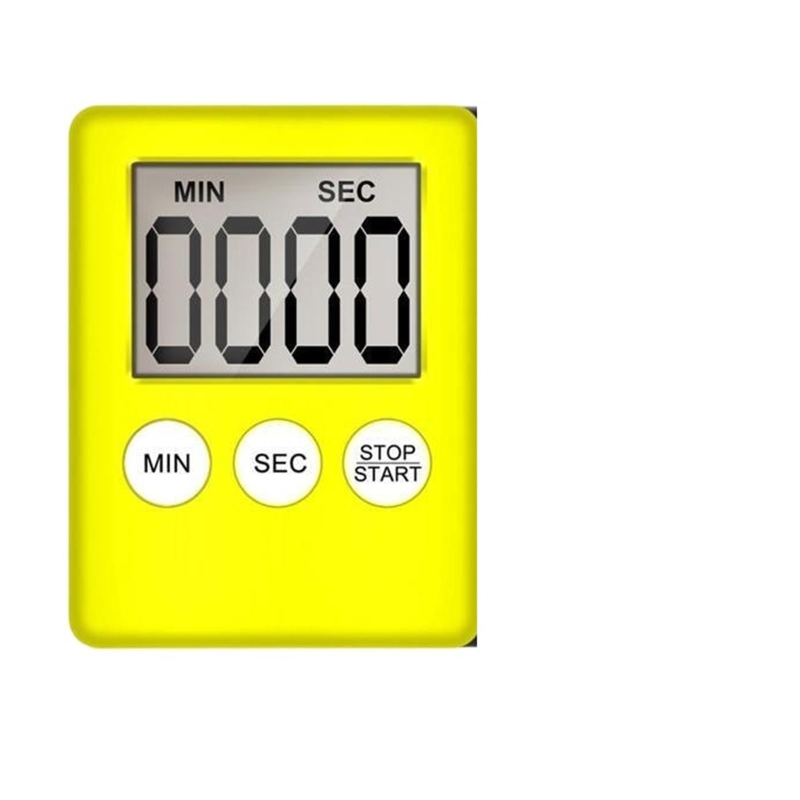 Led Kitchen Timer Magnetic Adsorption Countdown Stopwatch Cooking Learning Electronic LCD Small Alarm Clock Reliable Efficient(Yellow)