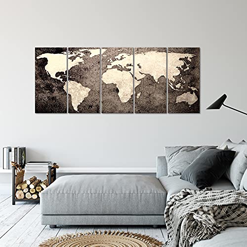Runa Art Murali XXL Mappa del Mondo 200 x 80 cm