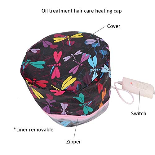 Antilog Hair Steamer Hat, Home Electric Heating Hat, Hair Treatment Steam , Oil Treatment Hair Steamer Temperature Adjustable Hair Mask Hat(US)