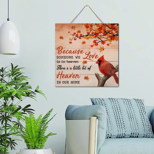Cadeau de réconfort plaque cardinale en bois deuil et souvenir familial