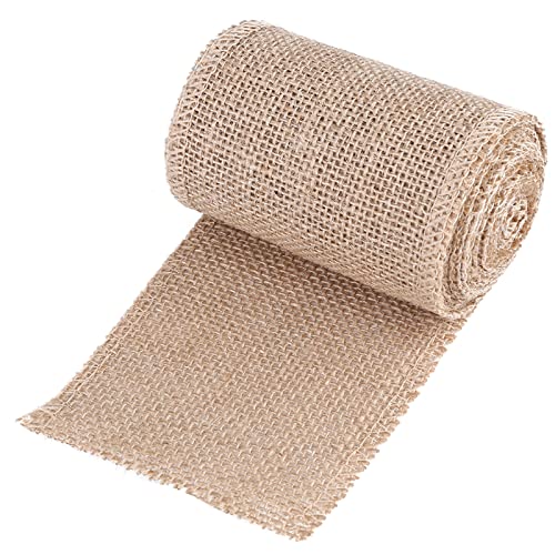 300cm Rollo de Arpillera Tela de Yute Decorativa Adornos para Fiestas de Navidad Decoración del Hogar y Envoltura de Regalos 10cm