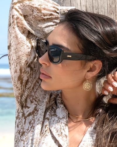 FURTALK Retro Polarized Sunglasses for Women Rectangular Cateye Classic UV400 Protection FT23142