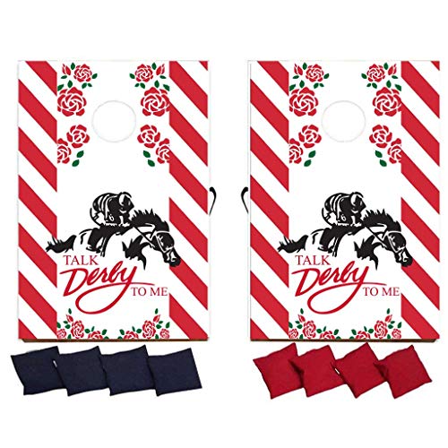 VictoryStore Horse Derby Party Supplies - Talk Derby to Me Cornhole – Bean Bag Toss Tailgate Game Set