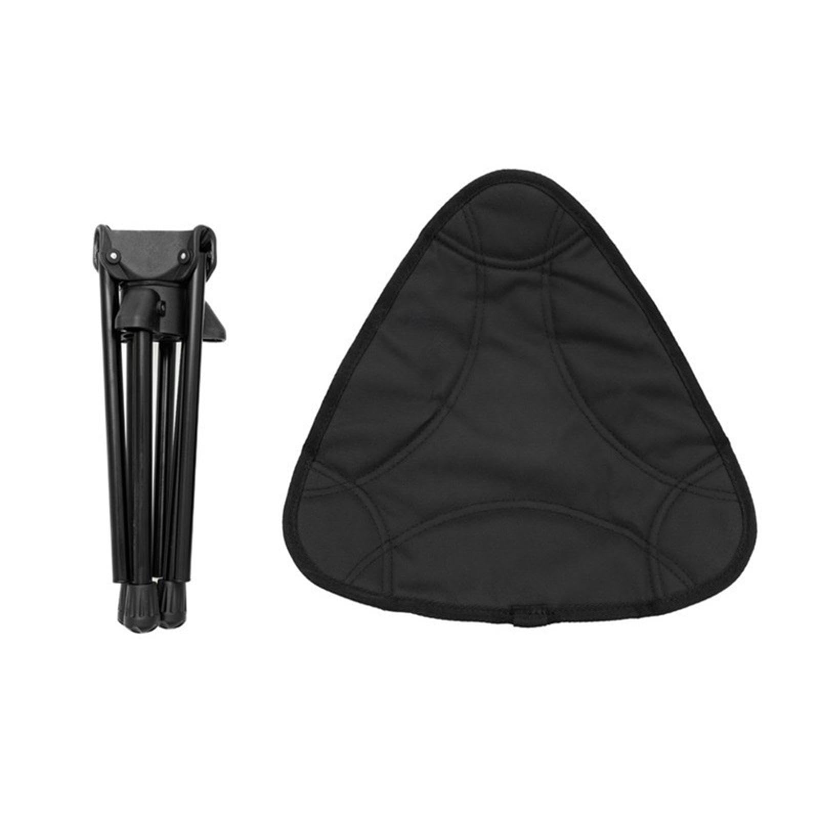 Tabouret Pliant Extérieur Chaise Camping Repose-Pieds Portable Aluminium Oxford Facile à Adapté pour Camping Randonnée Pêche Plage Pique, Noir
