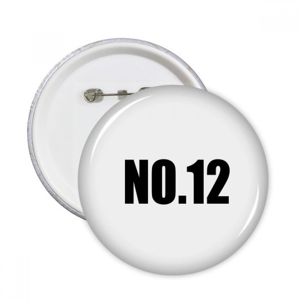 Badge rond Numéro 12 multicolore de taille S pour customiser vos vêtements
