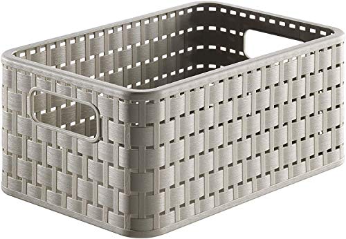 Rotho Country 3er-Set Aufbewahrungsbox 6l in Rattan-Optik, Kunststoff, beige
