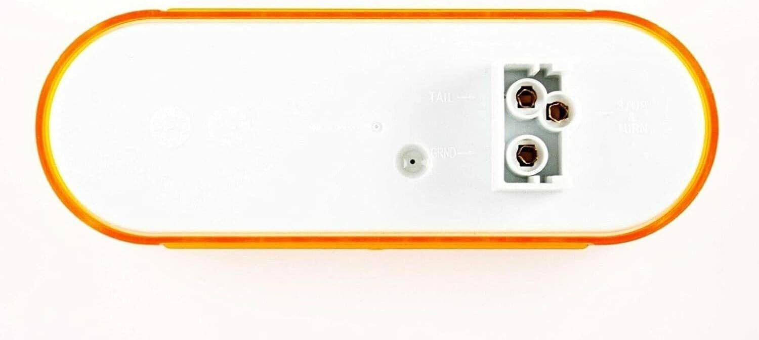 All Star Truck Parts 6" Oval LED Recessed Amber Strobe Light, 24 LED DOT/SAE Approved & Marked, Waterproof, Super Bright High Powered Strobe for Towing (2PC Without Grommet)