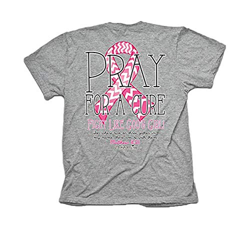 Cherished Girl Women's Pray for A Cure T-Shirt - Athletic Heather -2X