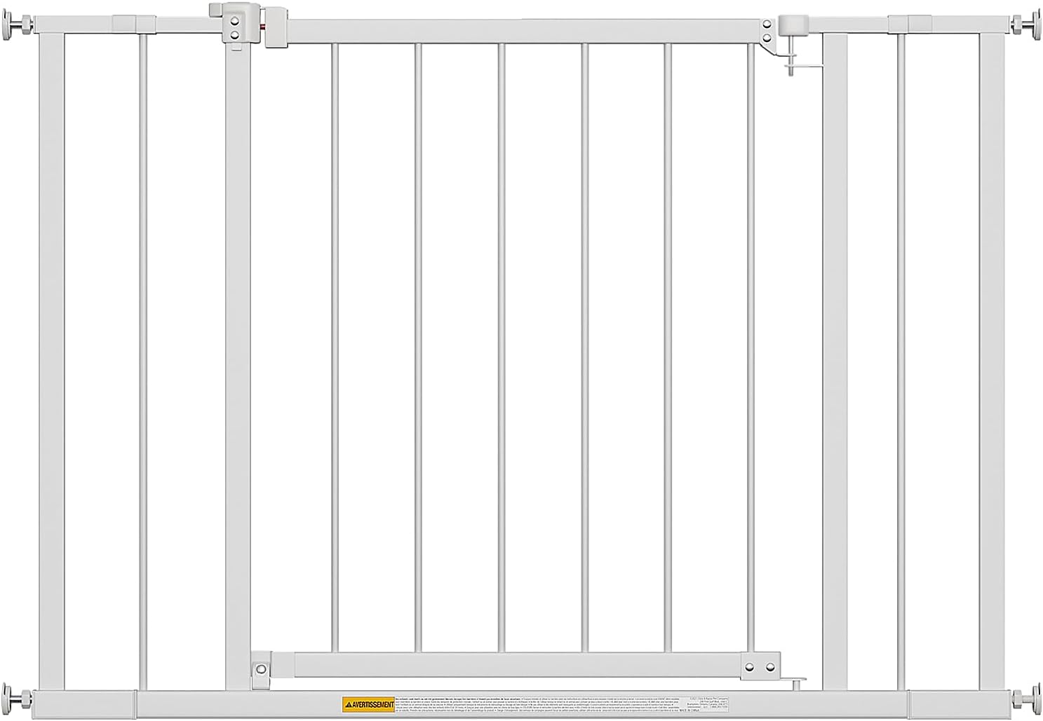 BestPet 30”Tall Dog Gate for Stairs & Doorways, Fits 28.5”-39.7” Wide Openings,Walk-Through Metal Pet Gate for Indoor Use,Adjustable Safety Gates for Pets,White