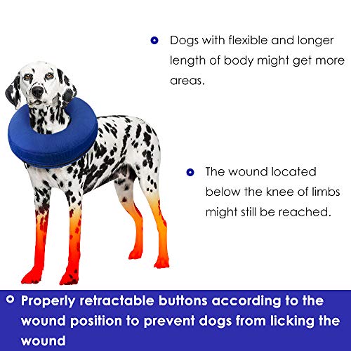SlowTon Inflatable Dog Recovery Collars Cones, Soft Adjustable Comfy