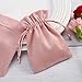 Snadulor 30 Pcs Pink Velvet Drawstring Bags Jewelry Pouches Jewelry Gift Bags Pouches Wedding Favors,3.5x4.7 inch