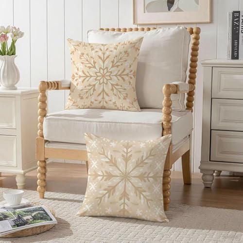 Housse de coussin 70x70 velours imperméable beige pour décoration chambre et salon - 4