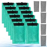 Set di cartucce filtro per acquari compatibile con Tetra EasyCrystal Aquarium C250 e C300, include 12 filtri a carbone attivo e 5 filtri in schiuma