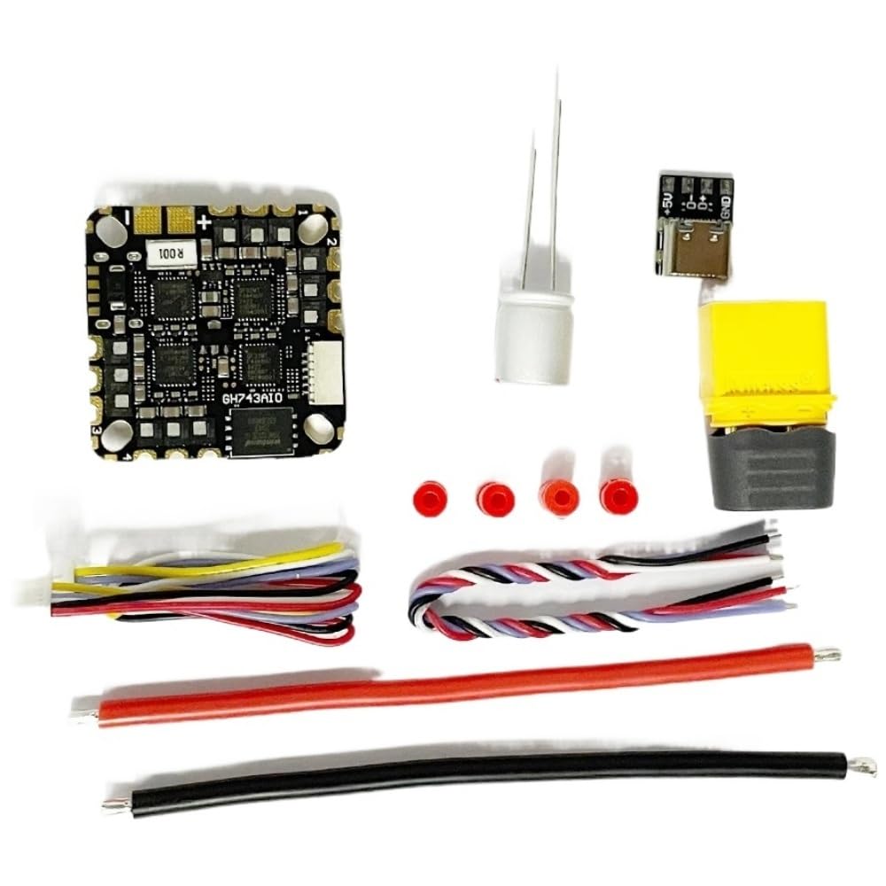 GH743AIO-HD kontroler lotu ICM-42688-P 5V 2,5A BEC Baro OSD 128MB AM32 40A 3-6S 4in1 bezszczotkowy ESC odpowiedni do drona RC FPV (GH743AIO-HD 40A)