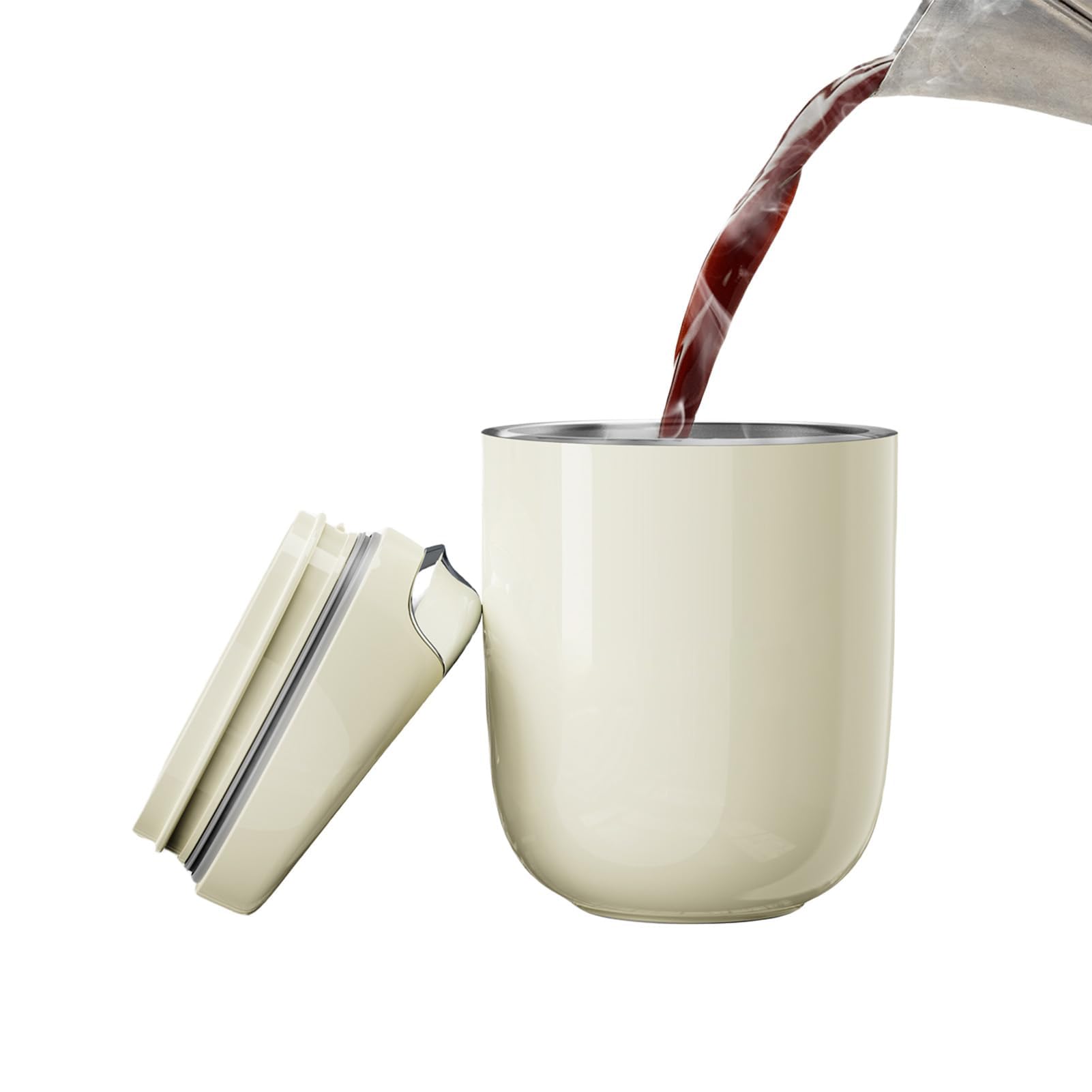 Coffee Travel Mug, Double Walled Coffee Cup 220ml Vacuum Insulated Stainless Steel with Leakproof Lid, Reusable Coffee Cups, Mug Insulated CupBPA-Free, Mini Thermal Mug/to Go Cups for Hot Cold Drinks