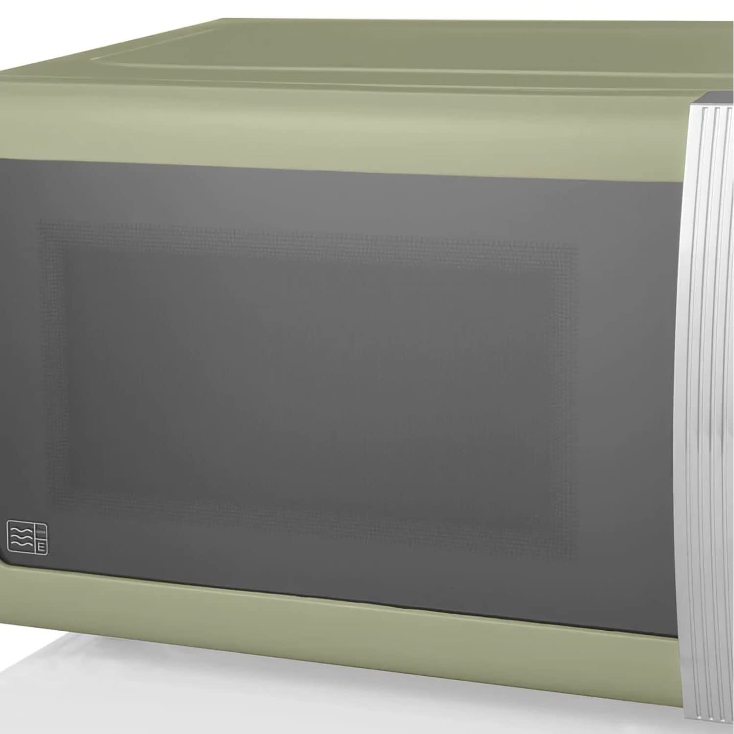 Swan Retro SM22030GNEU Micro-ondes Numérique 20L, 5 Niveaux de Puissance, Fonction Décongélation, Minuterie 60 Minutes, Porte à Effet Miroir, Plateau Tournant 27cm, Design Vintage, Vert, 800W