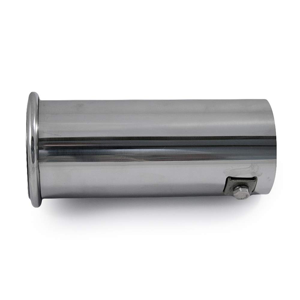 Punta Di Scarico Universale In Acciaio Inox T-304 Cromato – Terminale Silenziatore Sportivo 83mm – Fissaggi Inclusi, Compatibile Con Audi, BMW, Mercedes E Molte Altre - 3