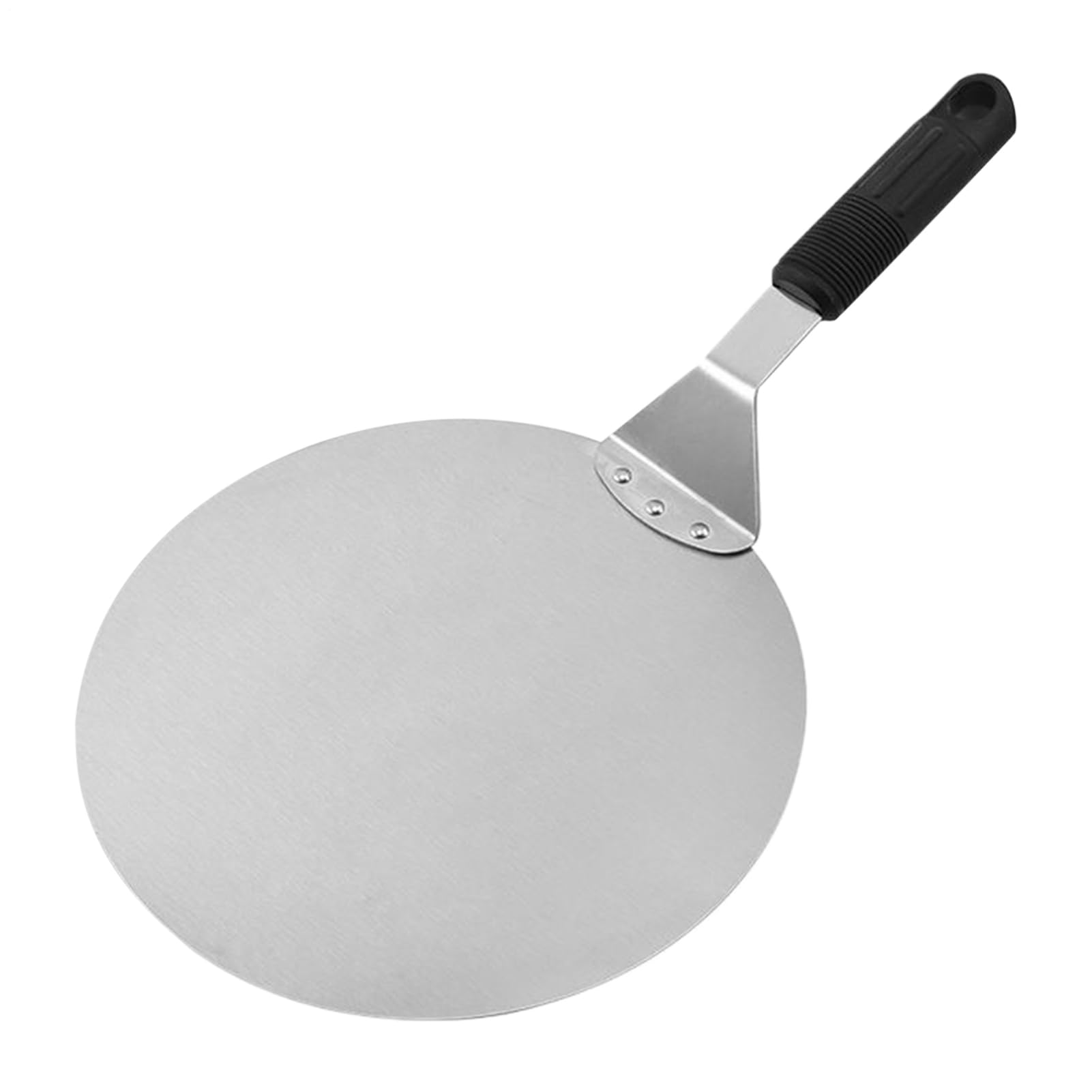 Stainless Steel Pizza Peel - Round Dough Scraper Tool, Durable Pizza Slider, Professional Pie Server | Pizzas Paddle for Kitchen Restaurant Cooking Apartment Serving Outdoor Home