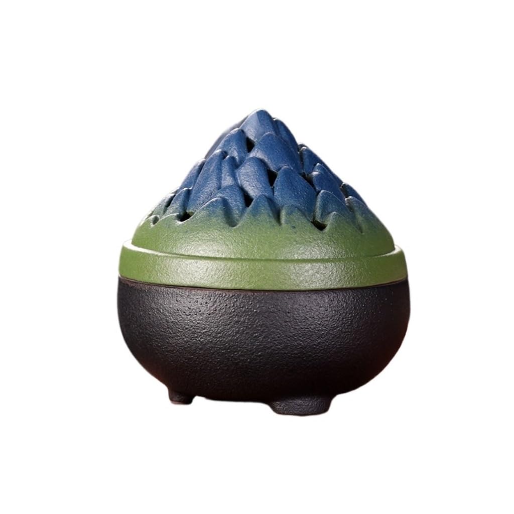 Incense Holder Base Ceramic Incense Burner Indoor Agarwood Sandalwood Box for Buddha Purifying Air Aromatherapy