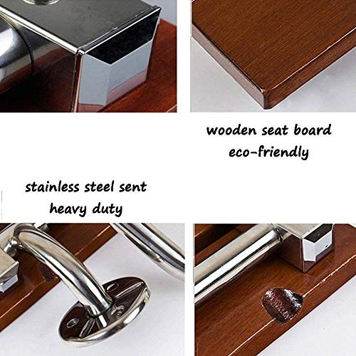 Silla plegable de pared para ducha con tablero de madera para aseo seguro de ancianos 4