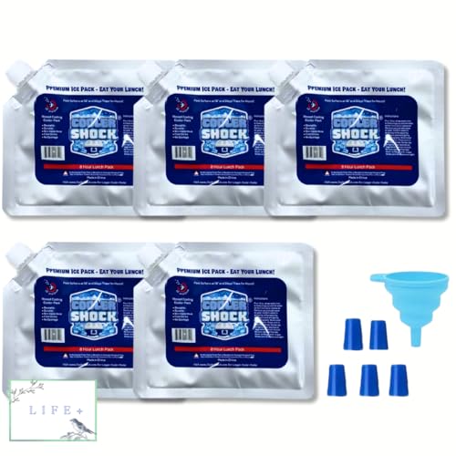 【Sサイズ / 5個】クーラーショック COOLER SHOCK 保冷剤 Sサイズ キャンプ アウトドア 釣り 薄い 防災 備蓄 ろうと付き