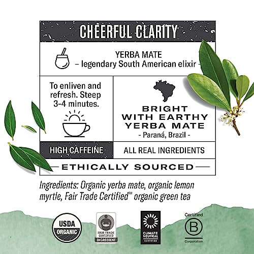 Image of Numi Organic Tea Mate Lemon, 18 Count (Pack of 2) Box of Tea Bags, Yerba Mate Green Tea Blend (Packaging May Vary)