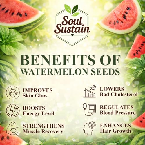 Image of Watermelon Seeds Raw Superfood (150 GM) - Plant Protein Boost, Rich in Fiber & Healthy Fats, Heart & Bone Support, Snack or Recipe Toppers, Smoothies, Salads, Baking, Nutritious Seeds for Daily Use