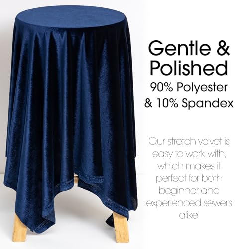 Luxurious Navy Stretch Velvet Fabric – 1 Yard of Soft, Elegant, and Versatile Material for Stunning Apparel, Costumes, and Home Decor 5 Luxurious Navy Stretch Velvet Fabric – 1 Yard of Soft, Elegant, and Versatile Material for Stunning Apparel, Costumes, and Home Decor - Image 4