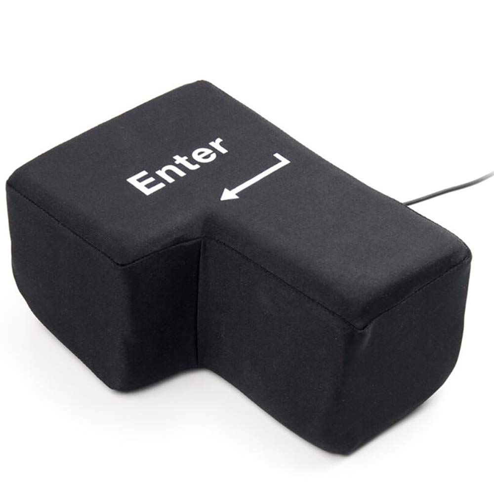 Tasto Invio, Cuscino Grande a Forma di Tasto Invio per Ufficio, Cuscino in Schiuma per Riposo, Cuscino Antistress a Forma di Tasto Invio da Battere per Ufficio, Casa e Viaggio d'Affari