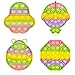BITIWEND 4 Piezas Pop it Fidget Toy Set Push Pop Bubble Squeeze Juguetes para niños y Adultos Juguete Sensorial Alivio del estrés Autismo Antiestrés