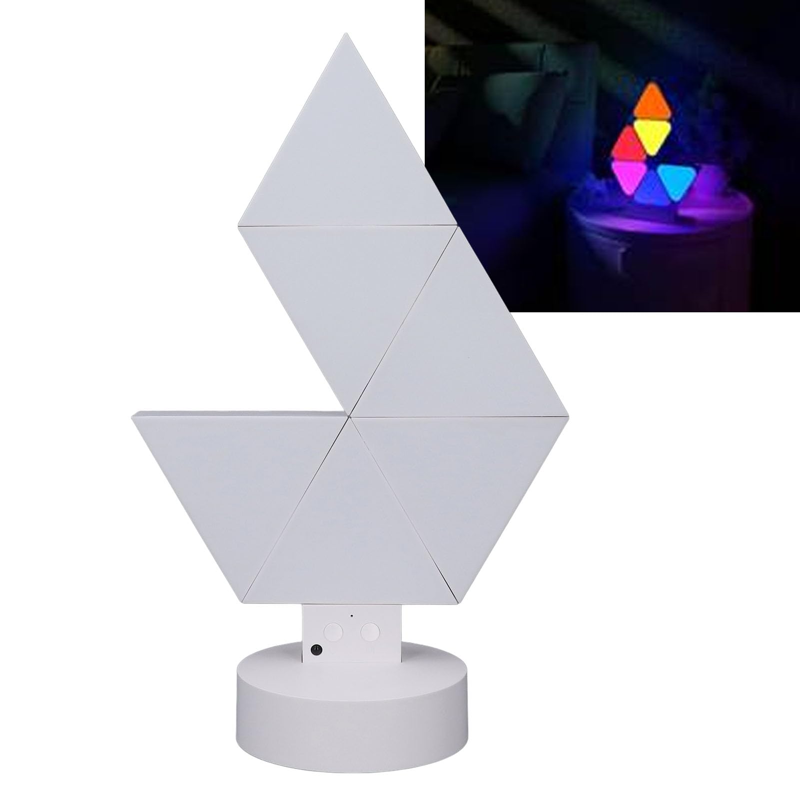 RGB-LED-Lichtpaneele in Dreiecksform, intelligente Wandleuchten mit Musik-Synchronisation für Tuya, mehrfarbiges für das Gaming-Zimmer, kabellose Bluetooth-Steuerung,