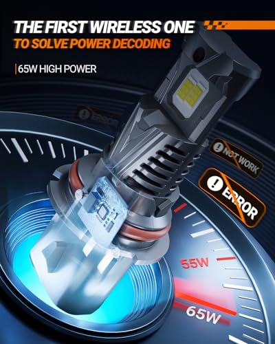Image of SEALIGHT 9004 Headlight Bulb, 60000LM 900% Super Brighter, With 25000RPM Powerful Cooling Fan, 6500K Hi /Low Beam, 10 Years Lifespan Pack of 2