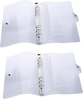 HONMEET 2 Peças Capa De Pasta Transparente Capa De Bloco De Notas Pasta De Transferência De Escritório Pasta De Viagem A5 Fichários Bloco De Notas Capa De Bloco De Notas Capa De Fichário