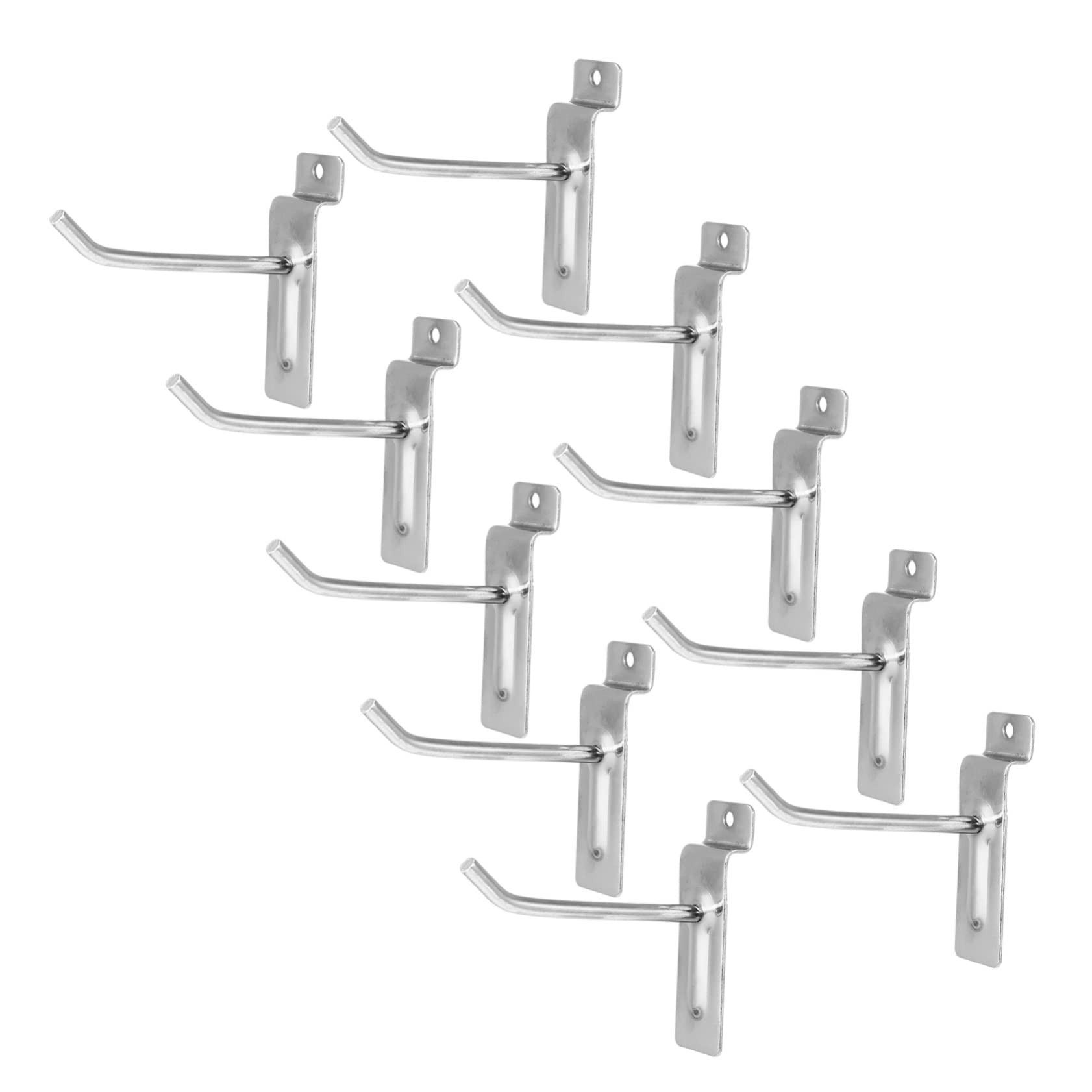 NAMOARLY 10 Single Prong Hooks Retail Store Display Hooks Slotted Wall Hangers Iron Construction