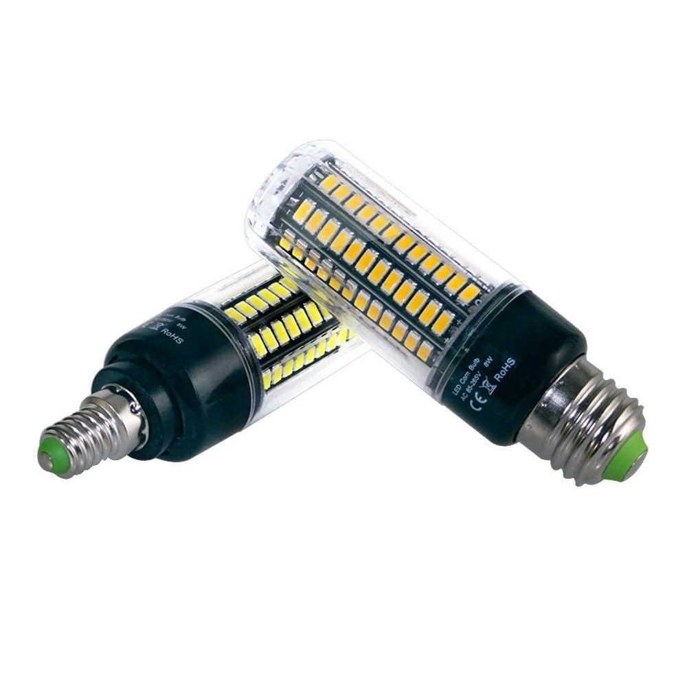Ampoules LED d'intérieur (Lot de 4) AC85V-265V, sans Scintillement, 5736 SMD E27 E14, 3,5W, 5W, 7W, 9W, 12W, 15W, Type « maïs », Courant Constant, 28-156 LED.
