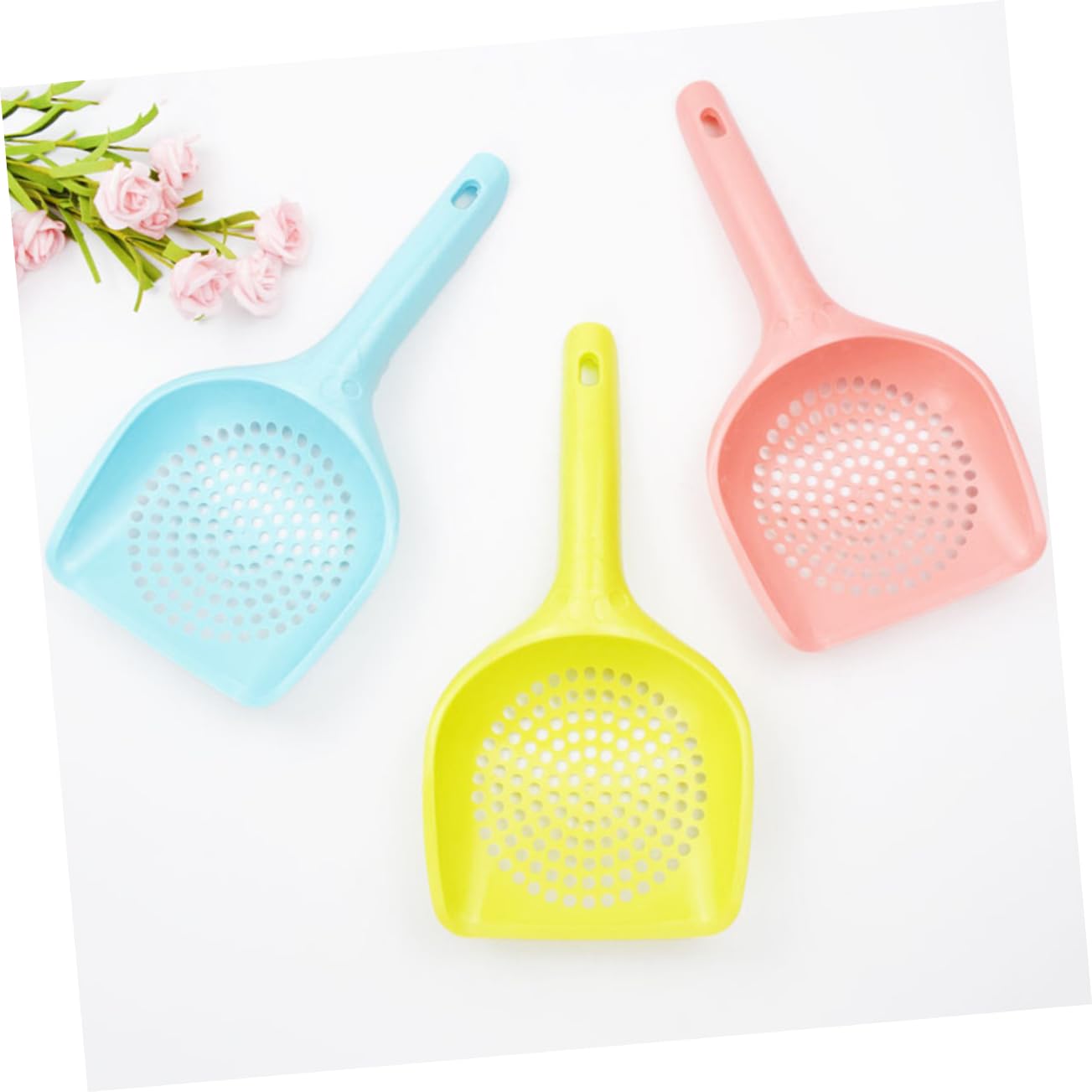 Happyyami 12 Pz Pala per lettiera per Gatti Cat Litter Scoop Pala per sabbie per Gattini Paletta Piccola a Manico Lungo Paletta per lettiera per Gatti di Gatto Pala di Sabbia