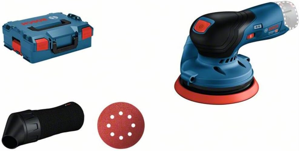 12V System GEX 12V-125 Cordless Random Orbit Sander (incl. Sanding disc (125 mm), 1x Sanding Paper, dust Bag, Without Rechargeable Batteries and Charger, L-BOXX 136)