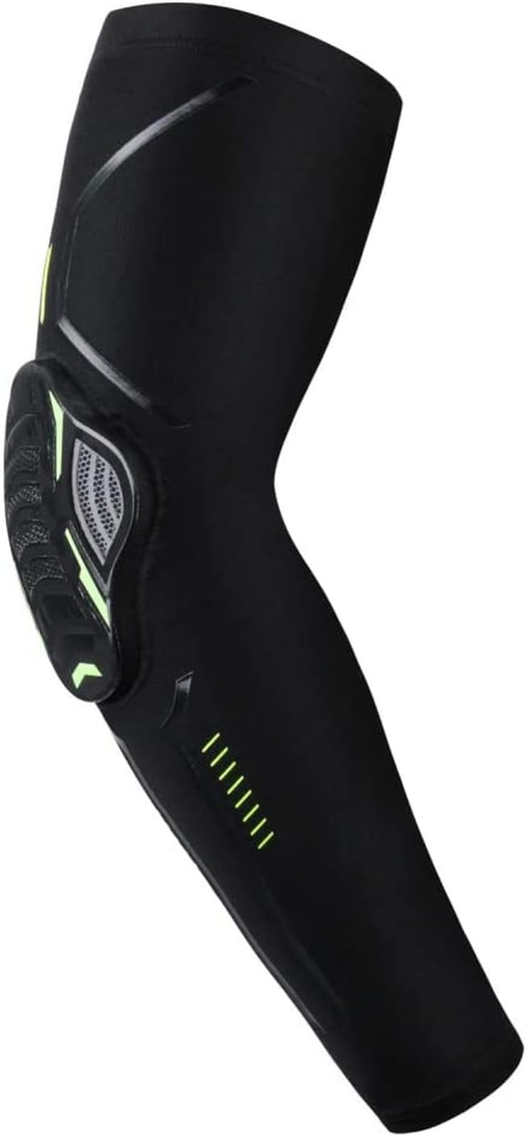 AMZSTAR Elbow forearm sleeve compression arm protection support with padded anti-collision pressure elbow pad (Black, XX-Large)