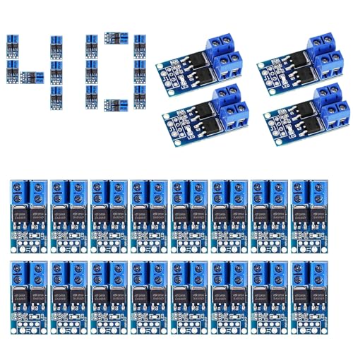 40 unidades DC 5 V-36 V 400 W FET Trigger Switch Drive Module Board Dual Mosfet Módulo de controlador Dual Alto Rendimiento Switching Driver Module PWM Regulador Panel de control Módulo Controlador