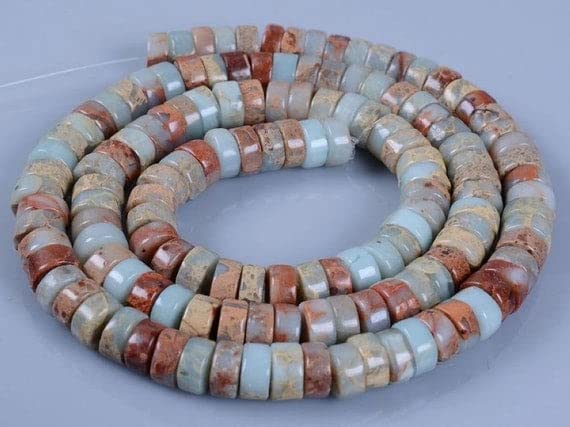 Perles en vrac serpentine heishi 6mm LKBEADS 0280 pierre naturelle bien-être