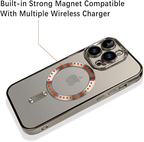 Miniatura 2 de OOK Funda para iPhone 15 Pro Max de 6.7 pulgadas protector de lente de cámara integrado compatible con MagSafe Funda delgada antiarañazos a prueba