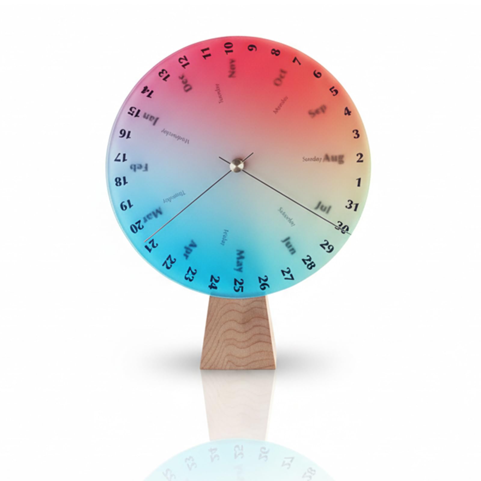 Drehbarer Tischkalender, stehender Holzkalender, manuelle Zeitanzeige, einzigartiges Schreibtisch-Dekor, sentimentales Geschenk