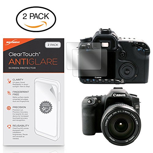 BoxWave Screen Protector Compatible with Canon EOS 50D - ClearTouch Anti-Glare (2-Pack), Anti-Fingerprint Matte Film Skin