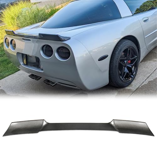 Fancemot Carbon Fiber Rear Spoiler Wing Compatible with Corvette C5 1997-2004, Turnk Spoiler for C5
