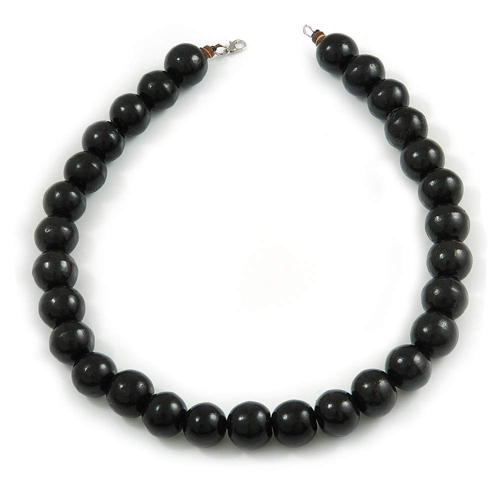 Avalaya Collana Grossa In Legno Di Tiglio Con Bottoni – Lunga 60 Cm – Stile Etnico - 4
