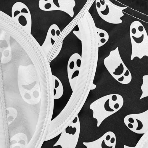Cotton Little Boys Briefs Soft Ghost Black White Toddler Underwear 5