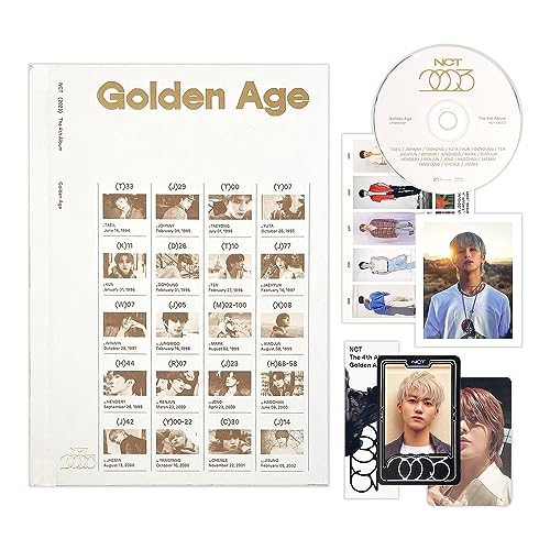 NCT - 4th Album [Golden Age] (Archiving Ver.) Photo Book + CD-R + Bookmark + Sticker + Yearbook Card + Polaroid + Photocard + 2 Pin Badges + 4 Extra Photocards