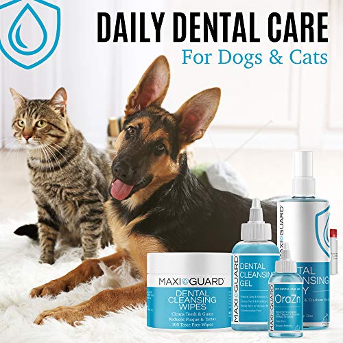 MaxiGuard Dental Cleansing Wipes for Dogs, Cats, Horses and Companion Animals (100 Wipes